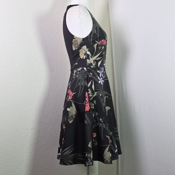 Ted Baker London Highland V Neck Skater Dress Sz 4 - Picture 2 of 13